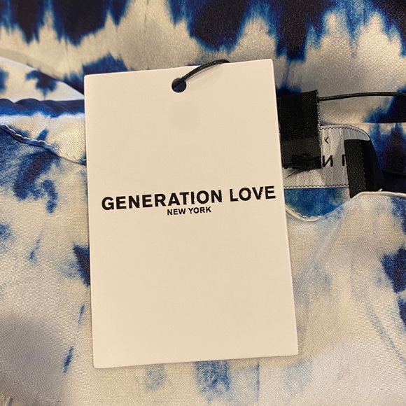 Generation Love Indigo Tie Dye Nia Silk Skirt (M) - Picture 9 of 13
